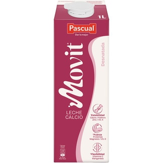 Movit leche desnatada con calcio brik 1 l - Pascual