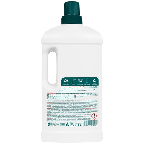 desinfectante textil sin lejía botella 1,2 l tamaño ahorro