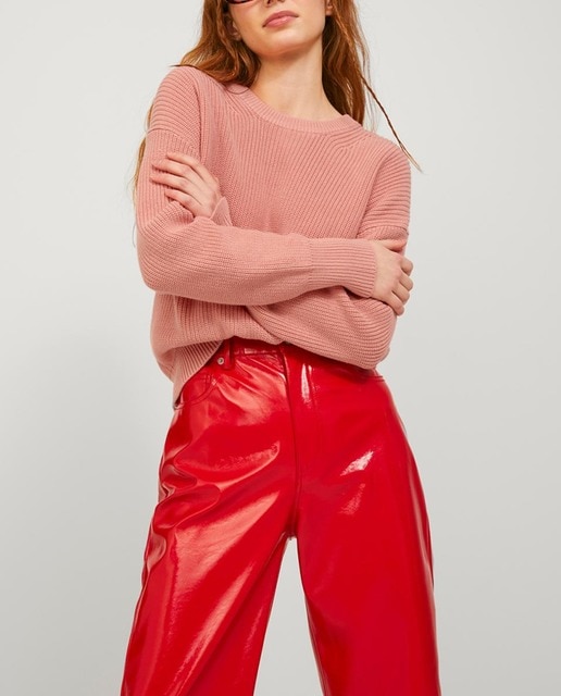 Imagen 0 de Jersey de cuello redondo y manga larga de mujer