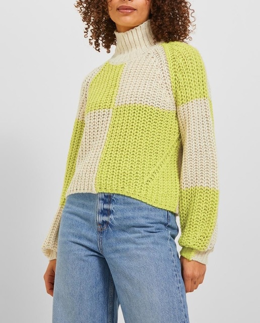 Imagen 0 de Jersey punto grueso y cuello vuelto de mujer