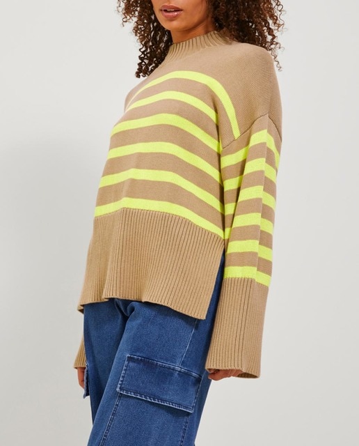 Imagen 0 de Jersey de punto de rayas de mujer.