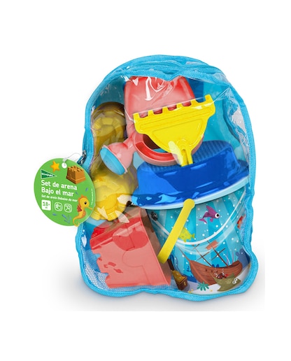 Imagen 0 de Juguete de playa Set de arena cubo con accesorios Bajo el mar El Corte Inglés