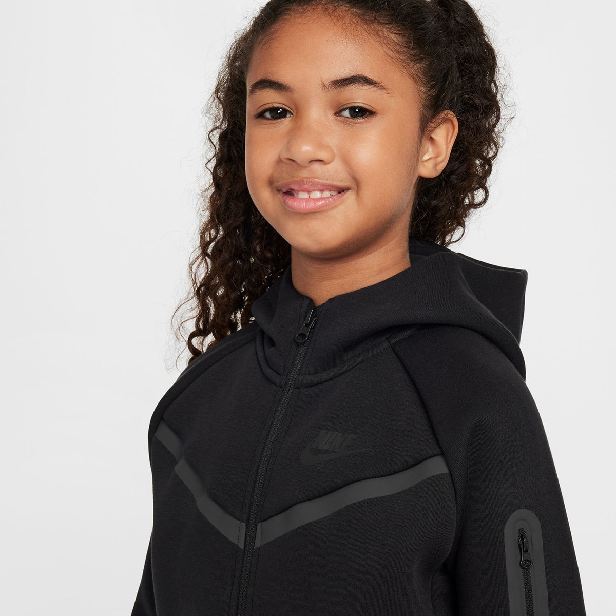 Sweatshirt de menina Sportswear Tech Fleece Nike Preto-3