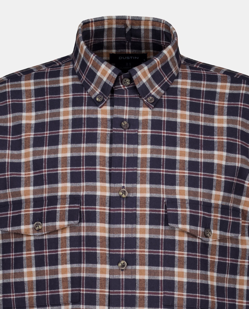 Camisa com Tecido de Flanela Verde-5