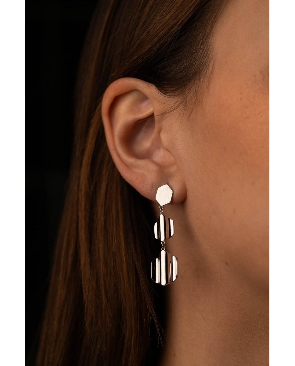 Urban Petals Earrings - Banho de ouro Dourado-2