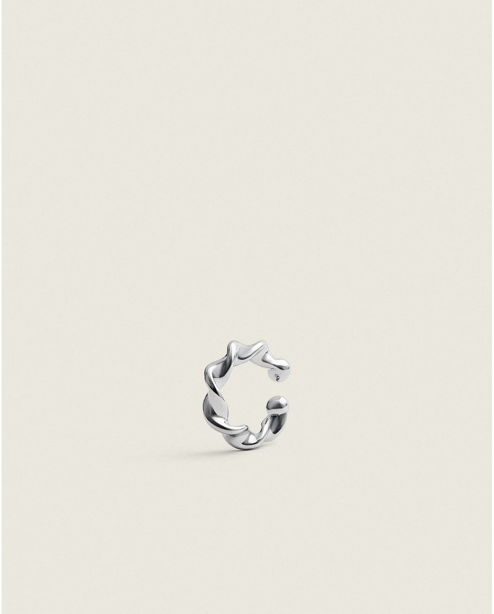 Ear Cuff Halle - Banho prateado 1