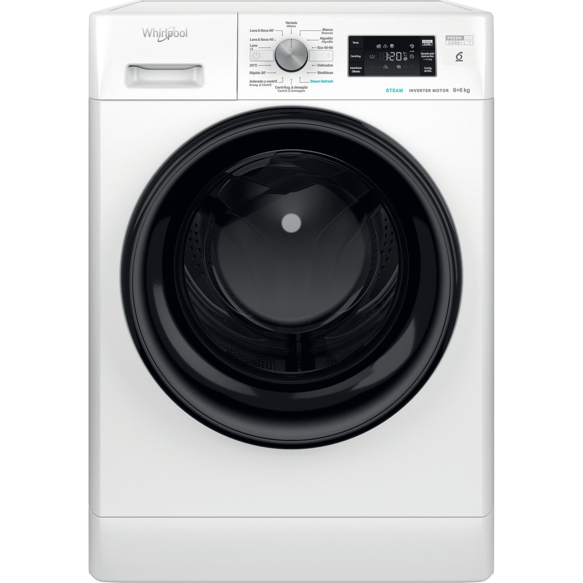 Lavadora secadora Whirlpool 9 kg / 1.300 rpm - FFWDB 964489 BV SPT Blanco-2