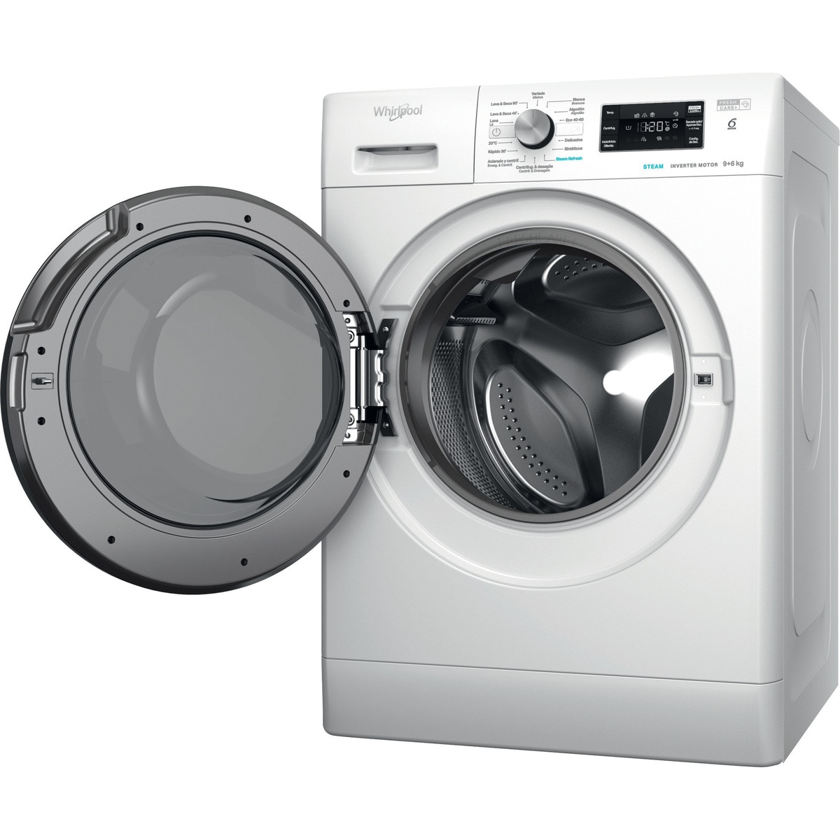 Lavadora secadora Whirlpool 9 kg / 1.300 rpm - FFWDB 964489 BV SPT Blanco-4