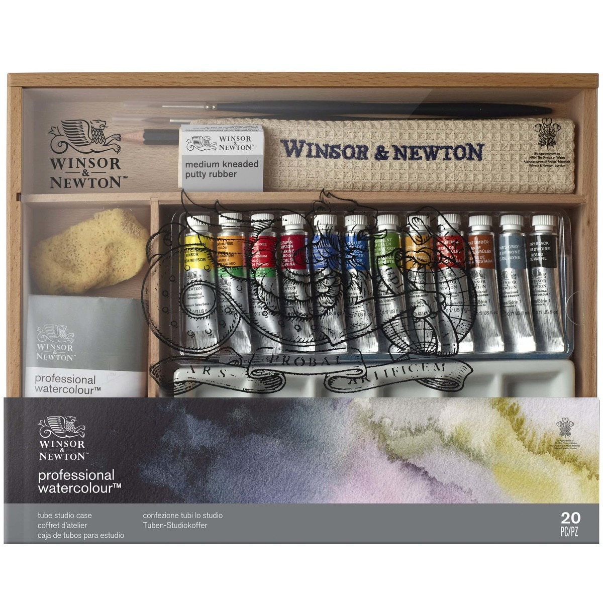 Caja de madera acuarela  profesional Winsor&Newton 2