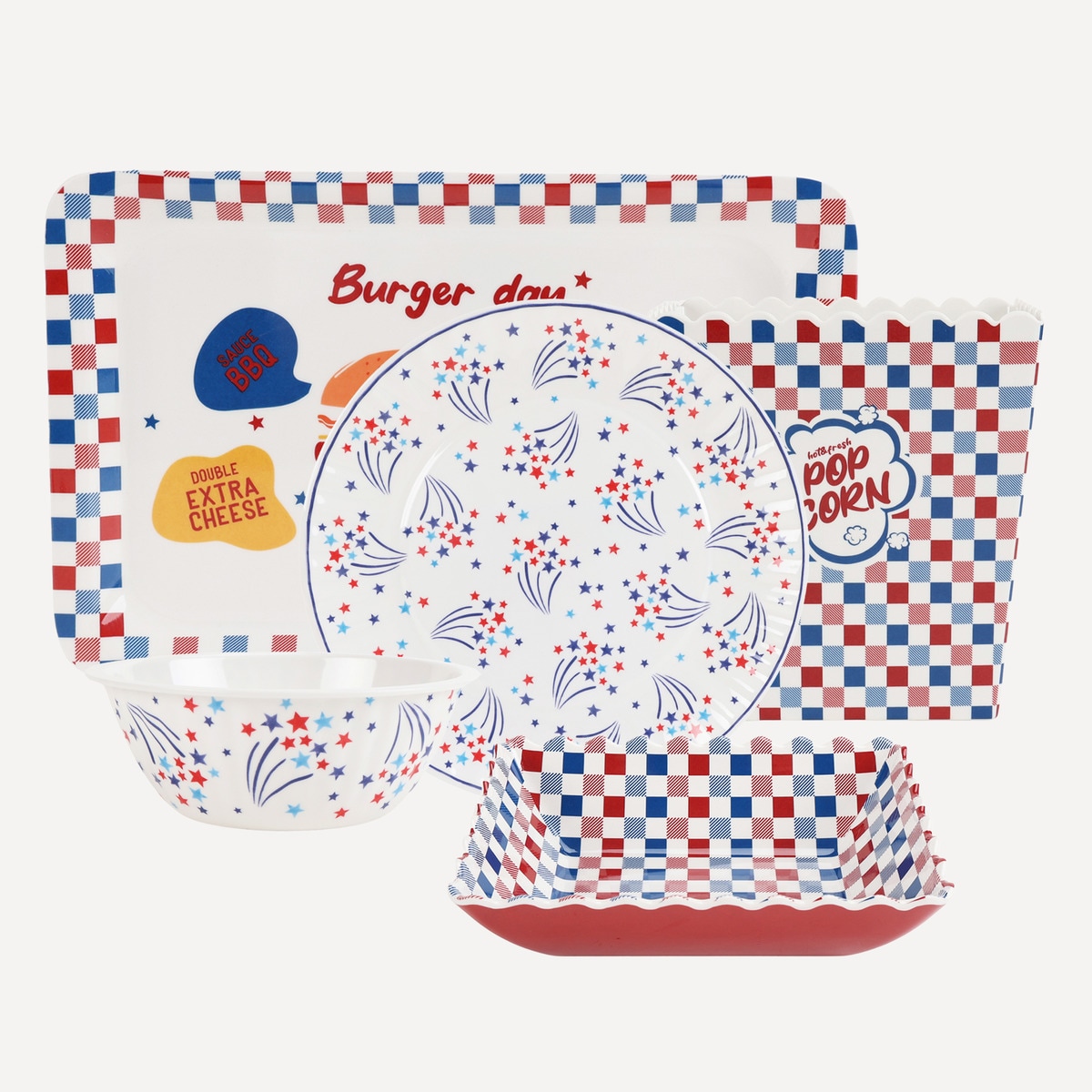 Vajilla por piezas 4 de Julio Basics El Corte Inglés 1