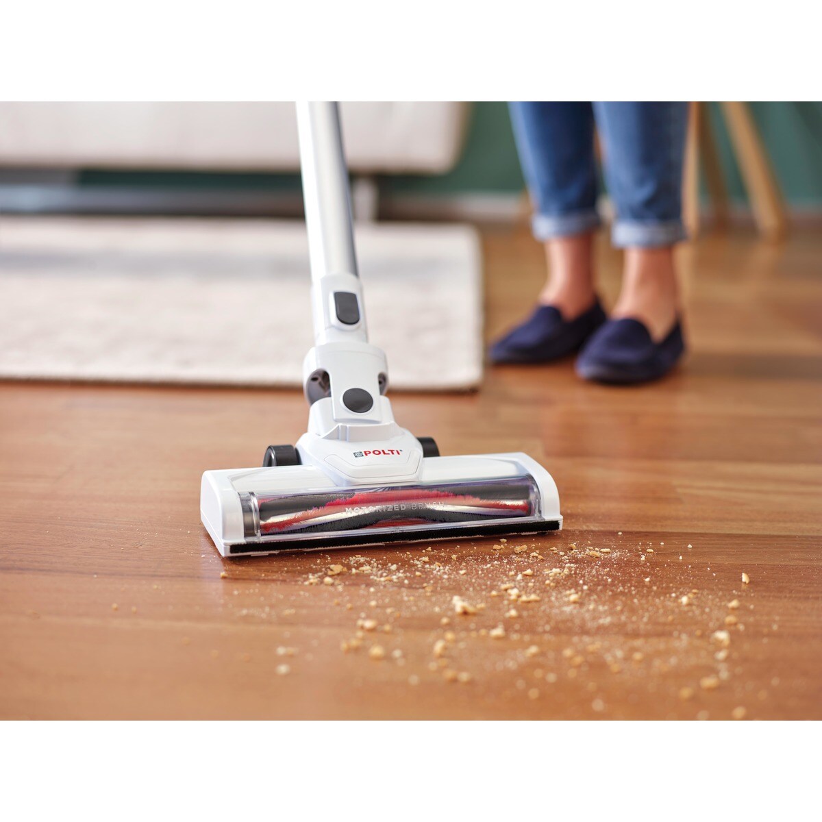Aspirador de escoba recargable vertical Polti Forzaspira SLIM SR90G sin cables 2 en 1 Blanco-6