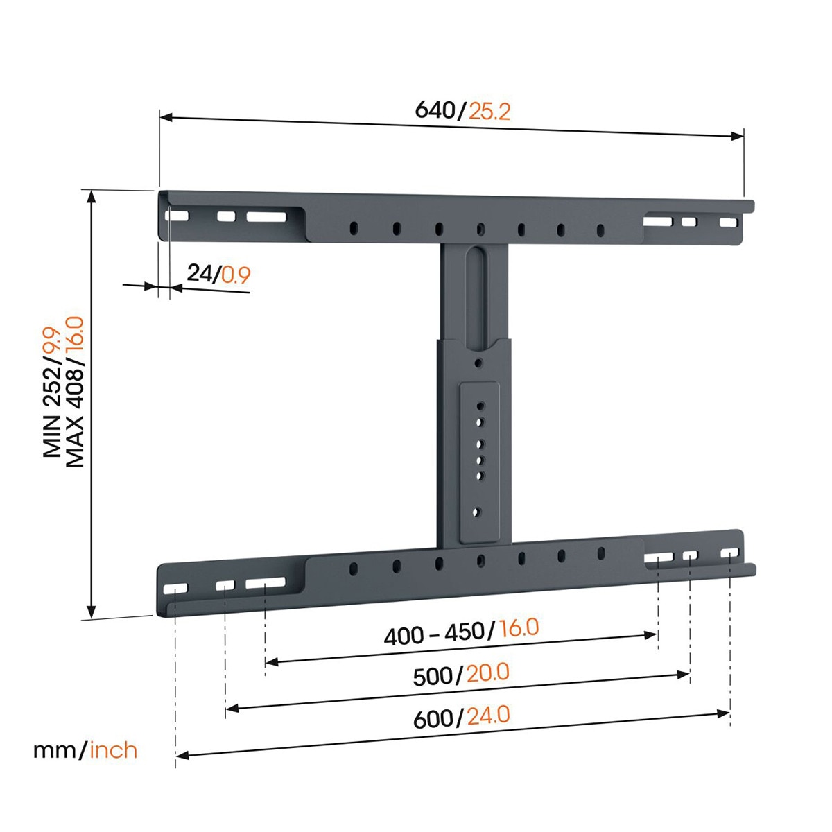 Adaptador de montantes para soportes de pared Vogel's TVA 6950 Negro-2