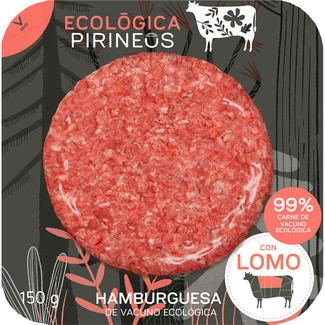 hamburguesa de vacuno ecológico con lomo 1 unidad 150 g - Pirineus