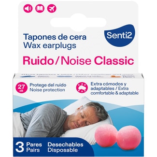 tapones auditivos de cera para ruido blister 3 pares - Senti2
