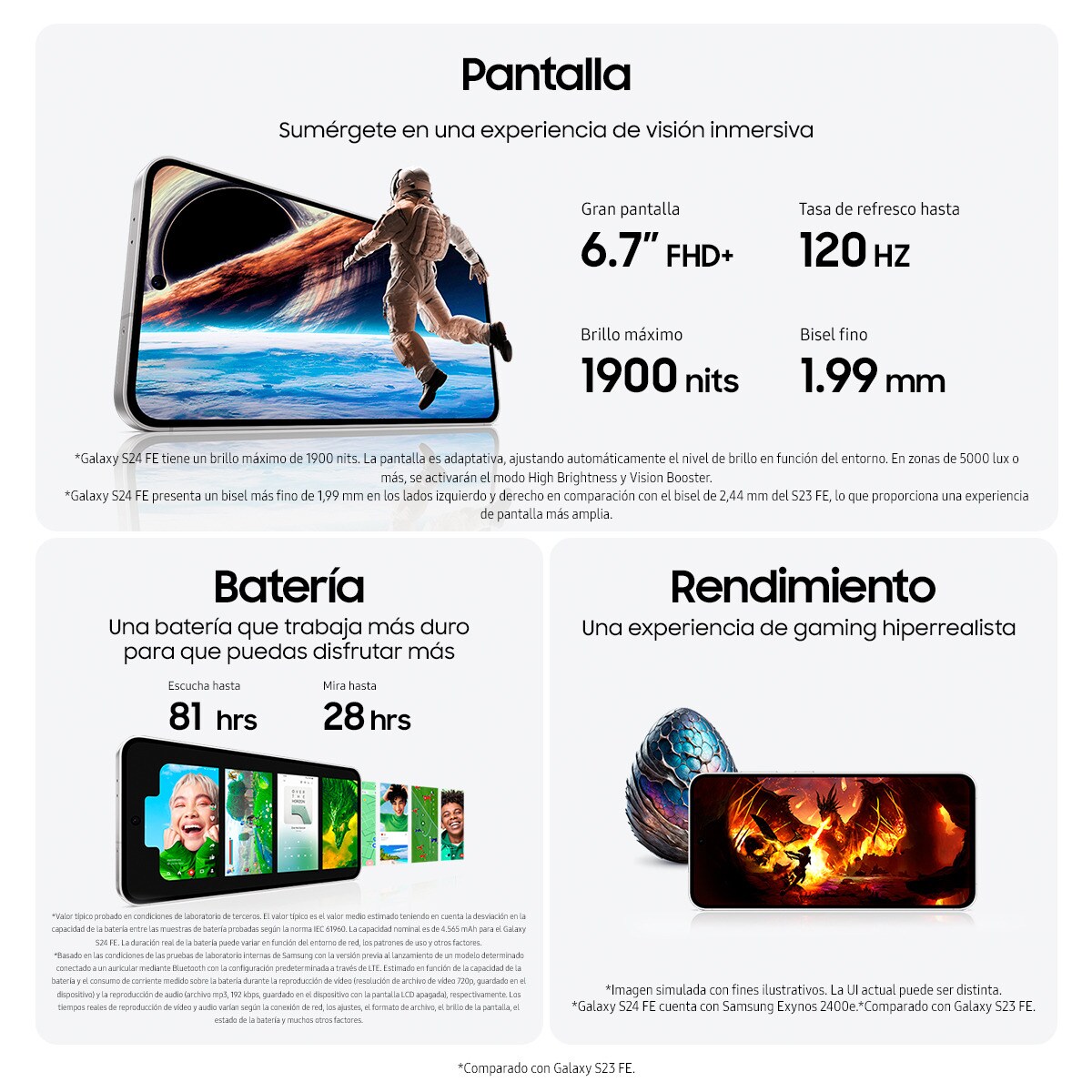 Smartphone Samsung Galaxy S24 FE 128GB + 8GB, 6,7" Azul-6