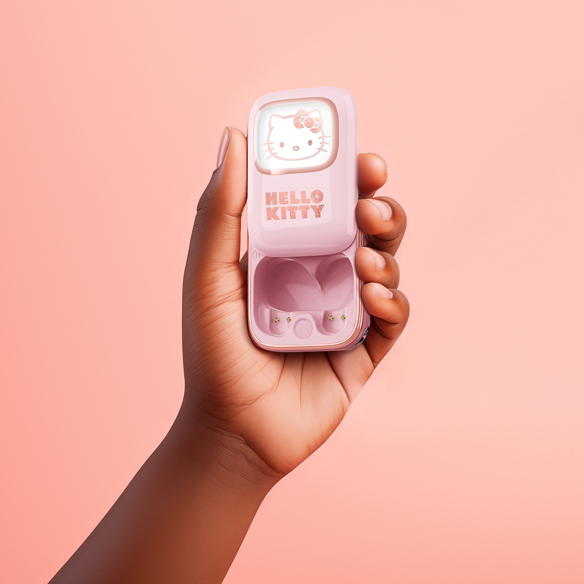 Earpods Hello Kitty Slide Led Rose Gold 7