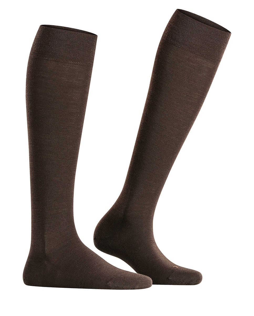 Meias Altas Sensitive de Lã Castanho-1