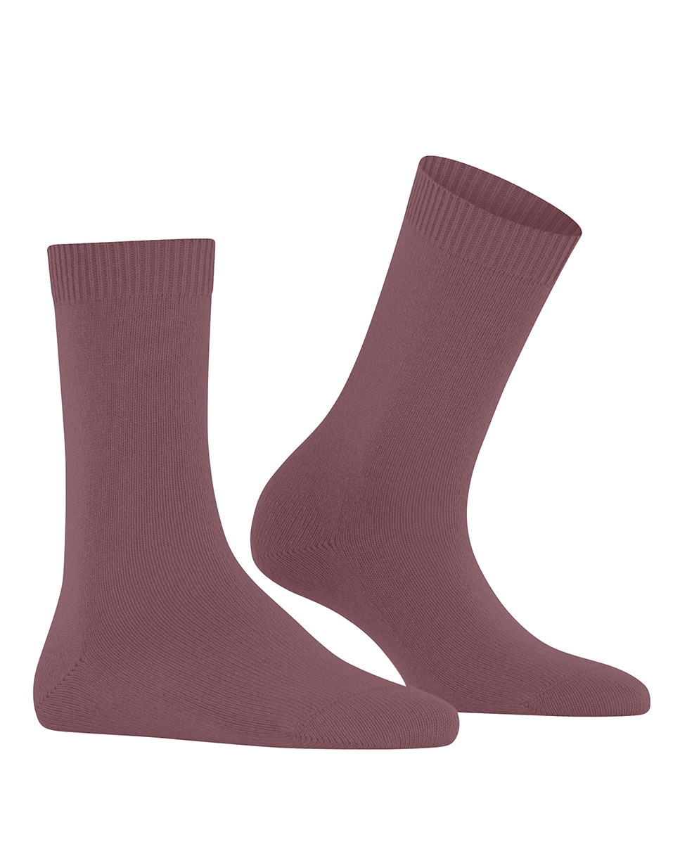 Meias Básicas com Caxemira e Lã Pura. Caxemira Rosa-1