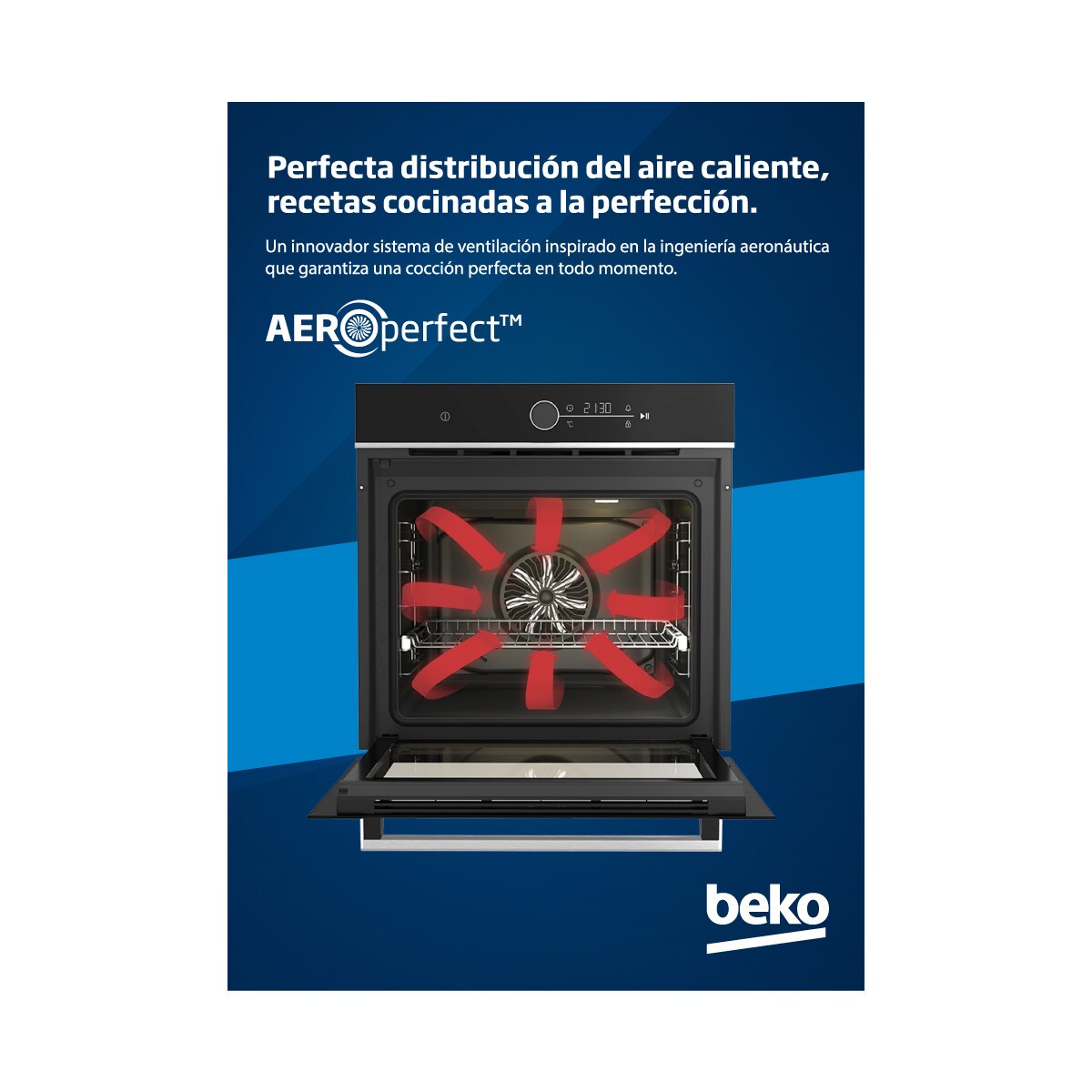 Horno multifunción Beko con 8 funciones - BBIM13300XD Cristal negro-13
