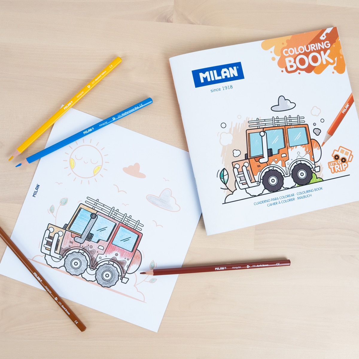 Cuaderno para colorear Lets go trip, MILAN Multicolor-3