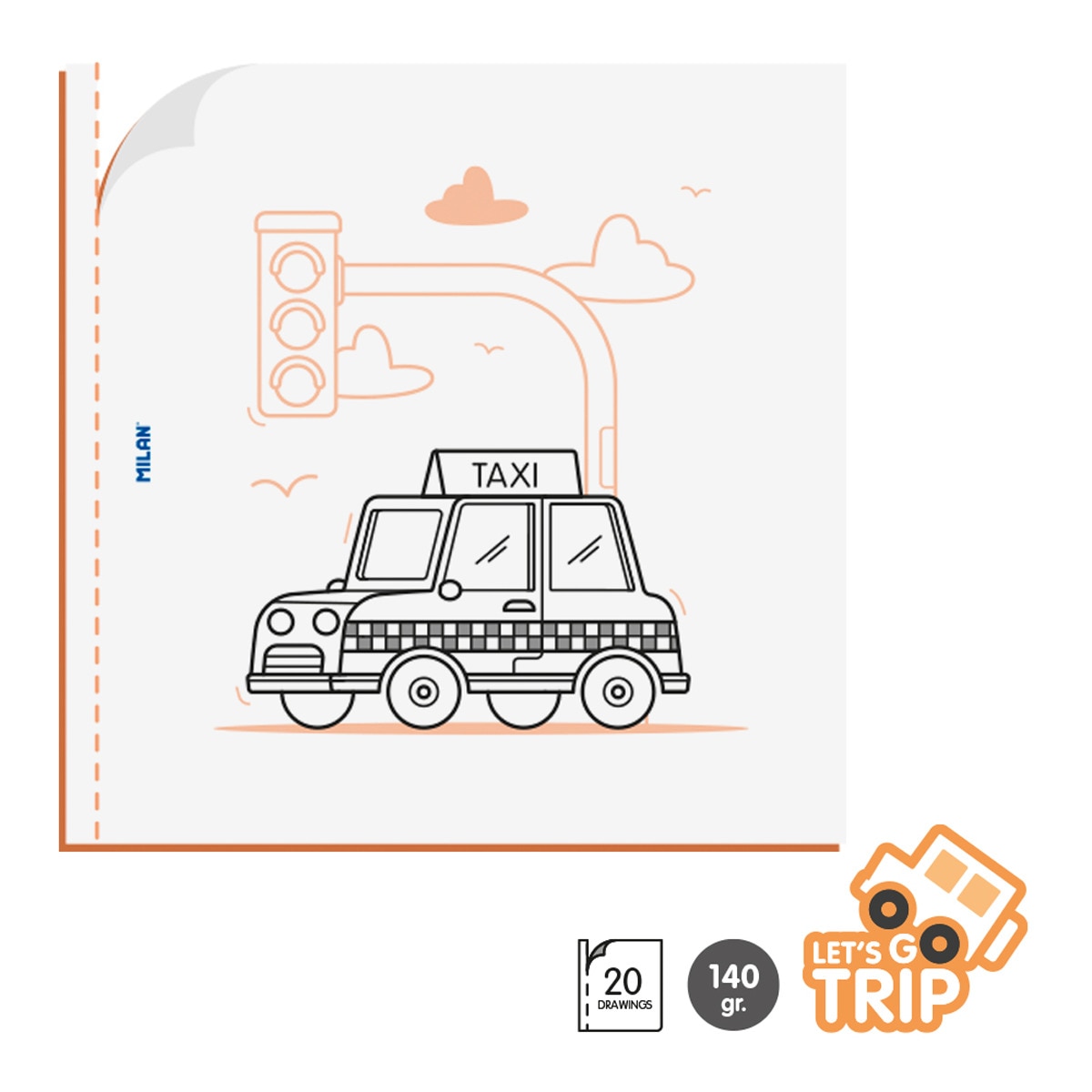 Cuaderno para colorear Lets go trip, MILAN Multicolor-2