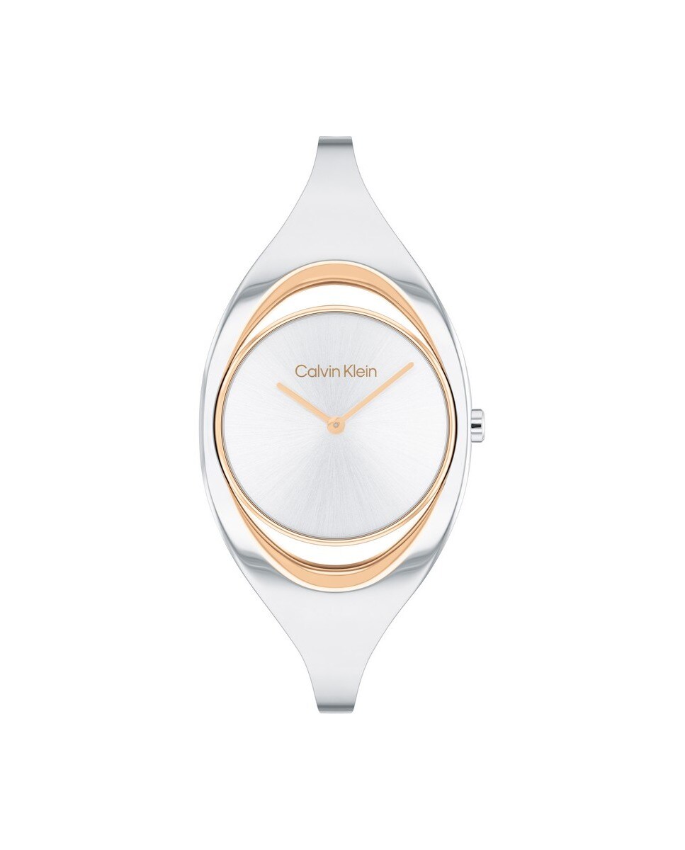 Relógio Senhora Prateado e Dourado Rosa com Bangle S/M 1