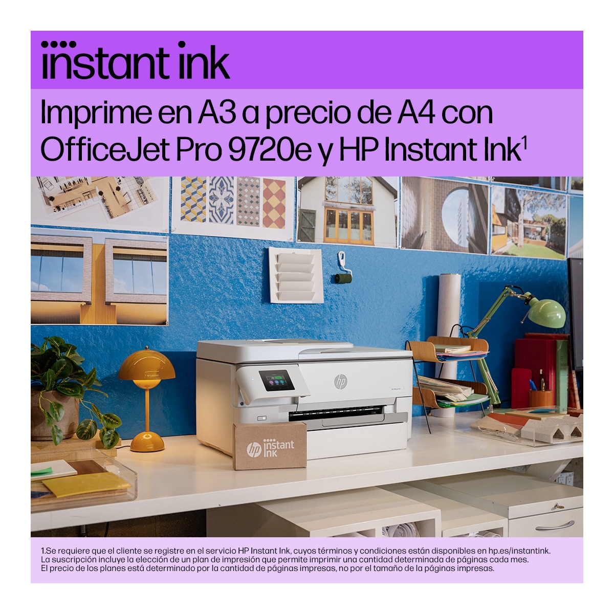 Impresora A3 Multifunción HP OfficeJet Pro 9720e, HP+, Wi-Fi, compatible con Instant Ink Blanco-12