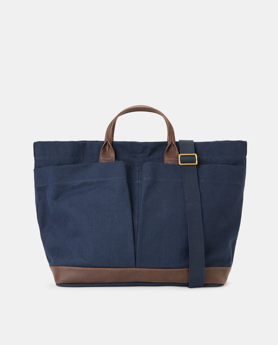 Mala Shopper de Lona Azul-1