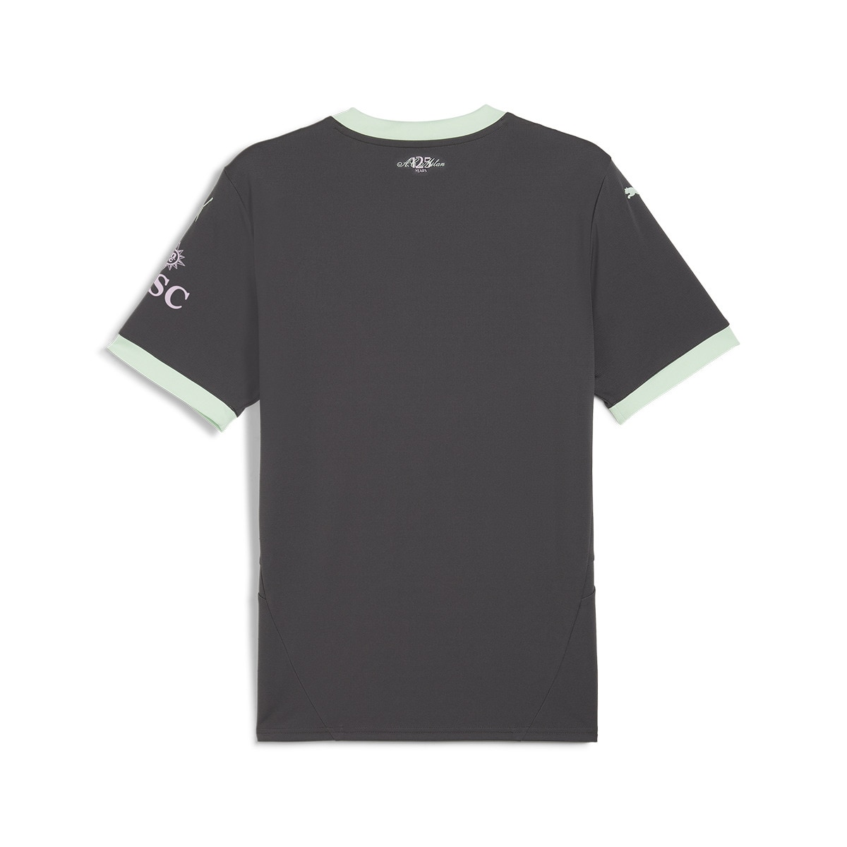 T-shirt de Homem 3.º Equipamento AC Milan 2024-2025 Réplica Cinzento-7
