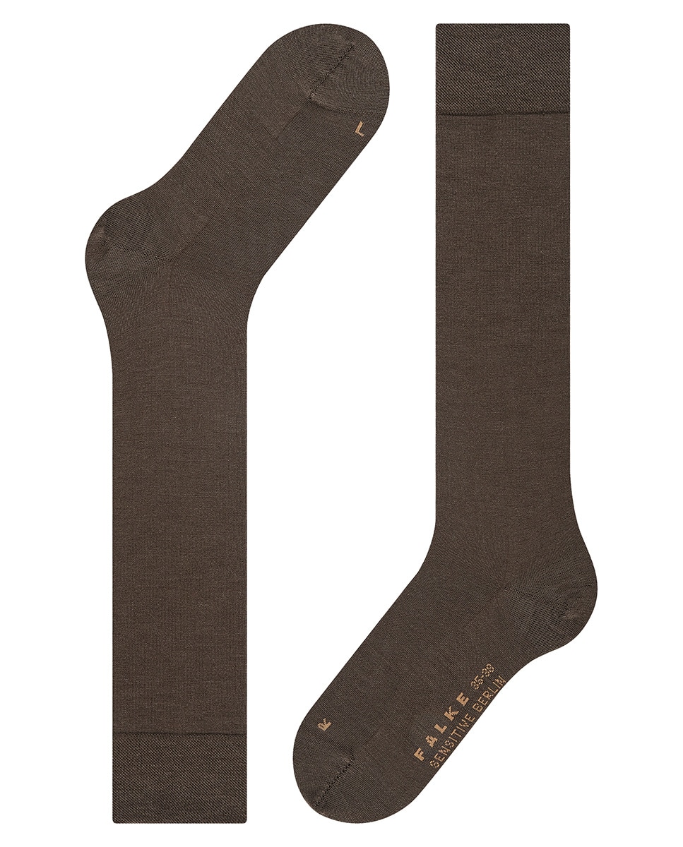 Meias Altas Sensitive de Lã Castanho-4