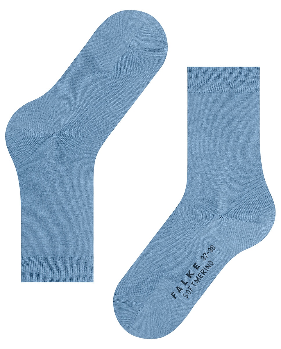Meias de mulher Falke de lã e algodão Azul-4