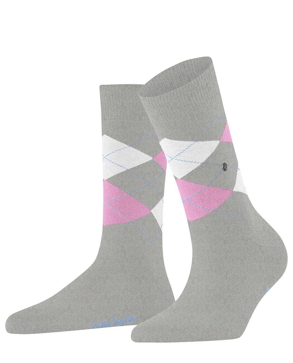 Caixa de Oferta com 2 Pares de Meias com Losangos Preto-4