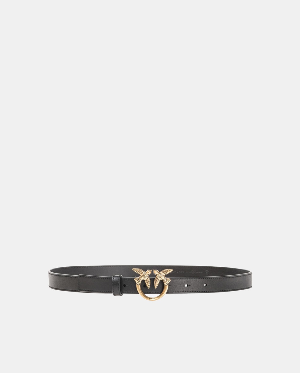 Cinto 2 cm com Fivela Dourada - Preto Preto-2