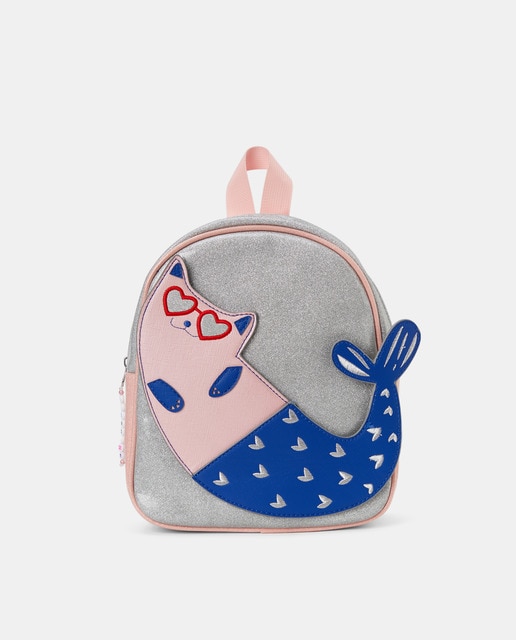 Imagem 0 de Mala Tipo Mochila com Estampado de Gato
