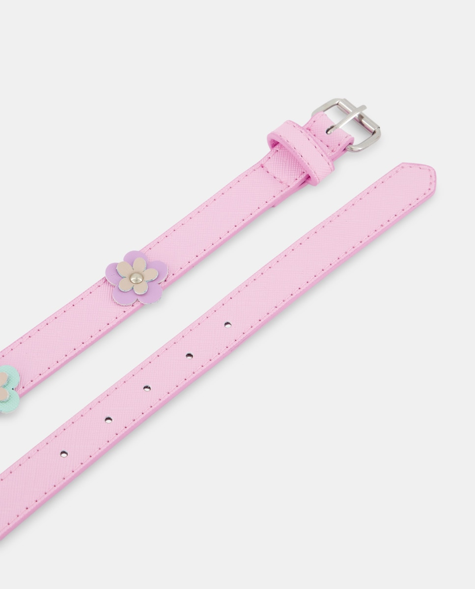 Cinto com Relevo Floral 200 Rosa-2