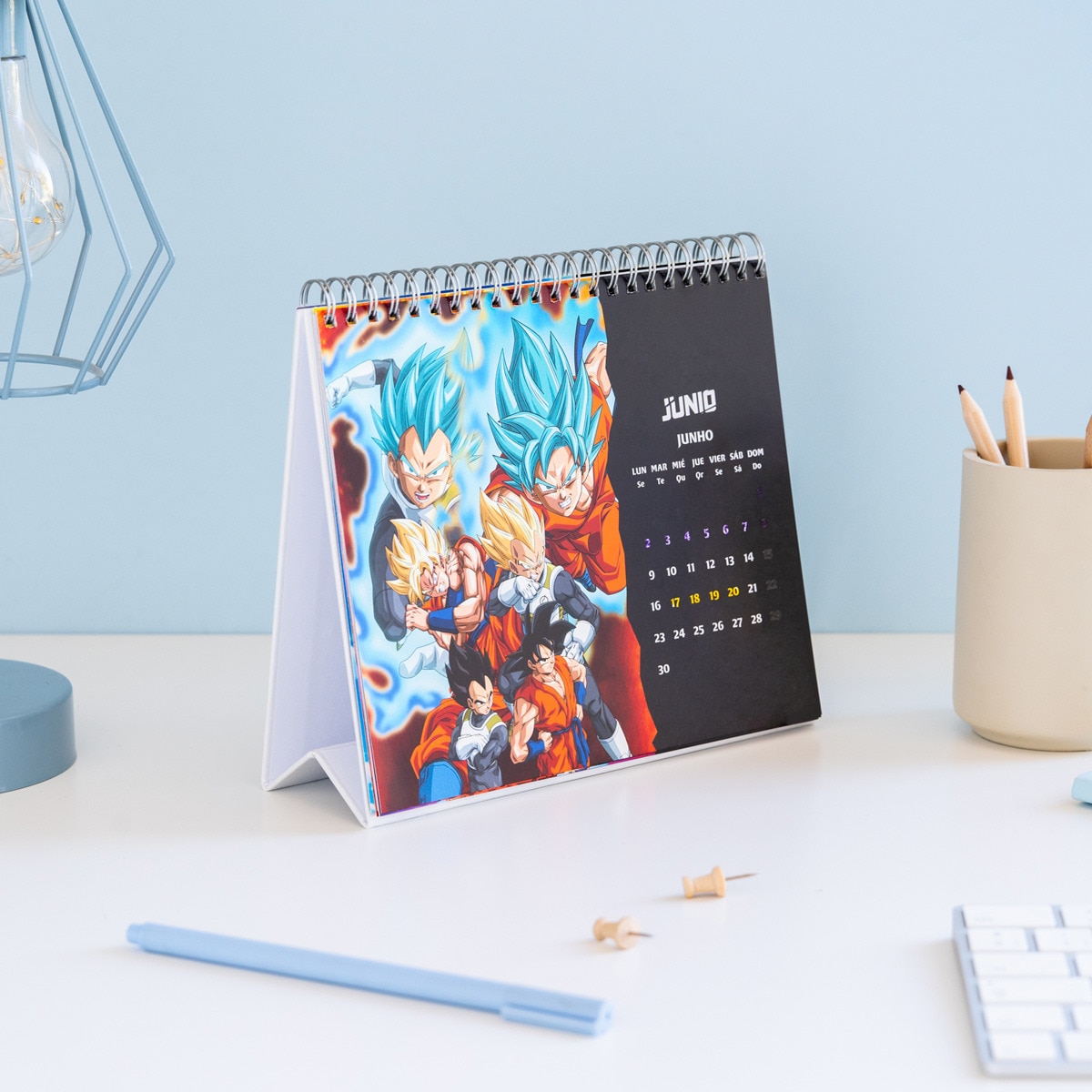 Calendário de escritório multicolor Dragon Ball Erik 2025 Multicolor-6