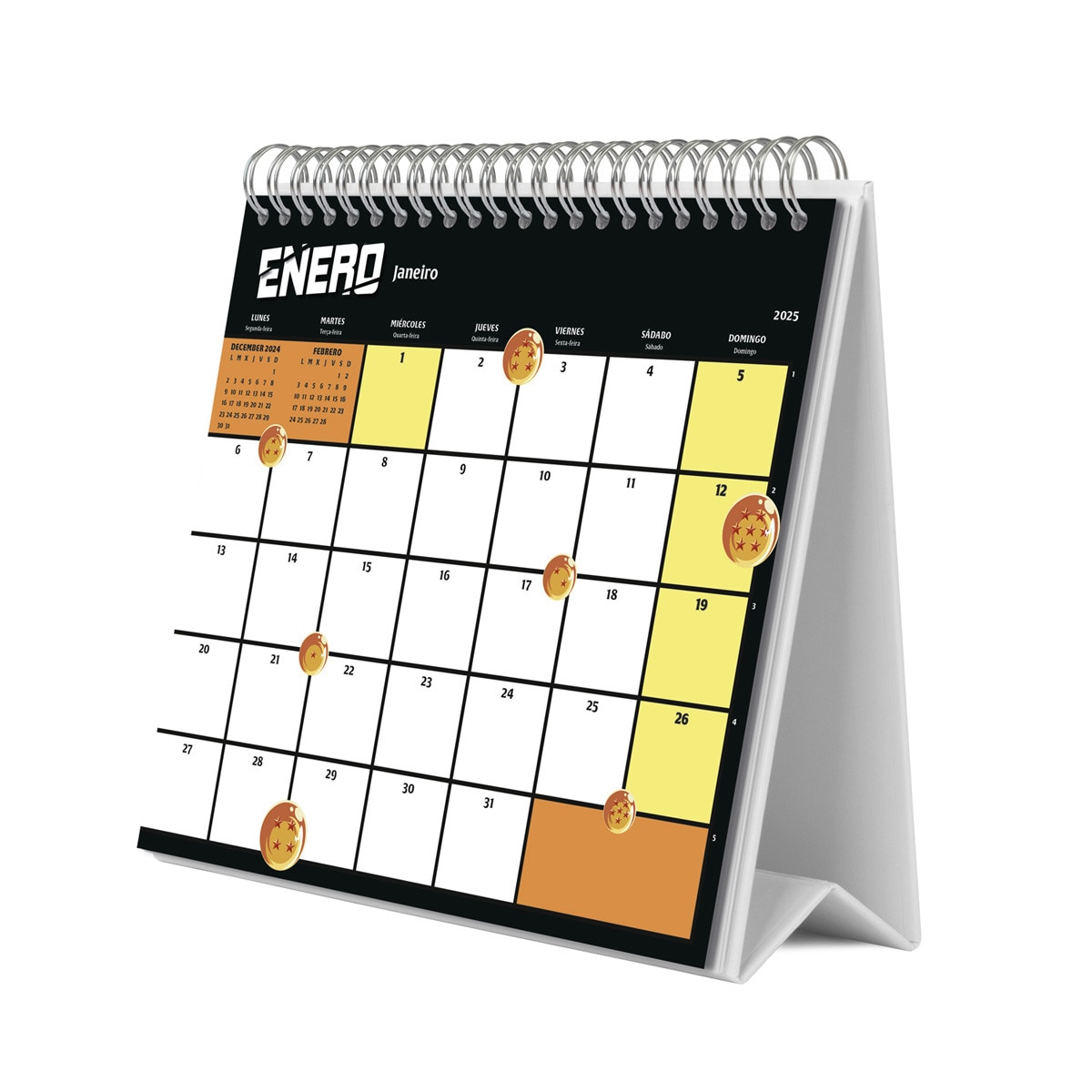 Calendário de escritório multicolor Dragon Ball Erik 2025 Multicolor-4