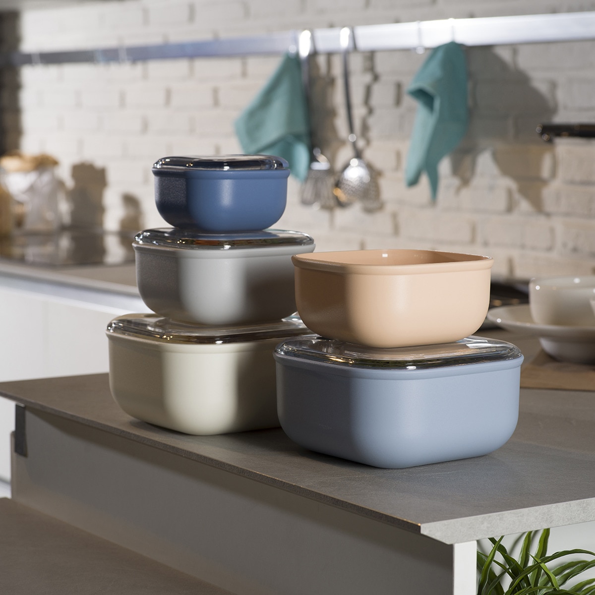 Recipiente Hermético Quadrado Pull Box Rosa-4