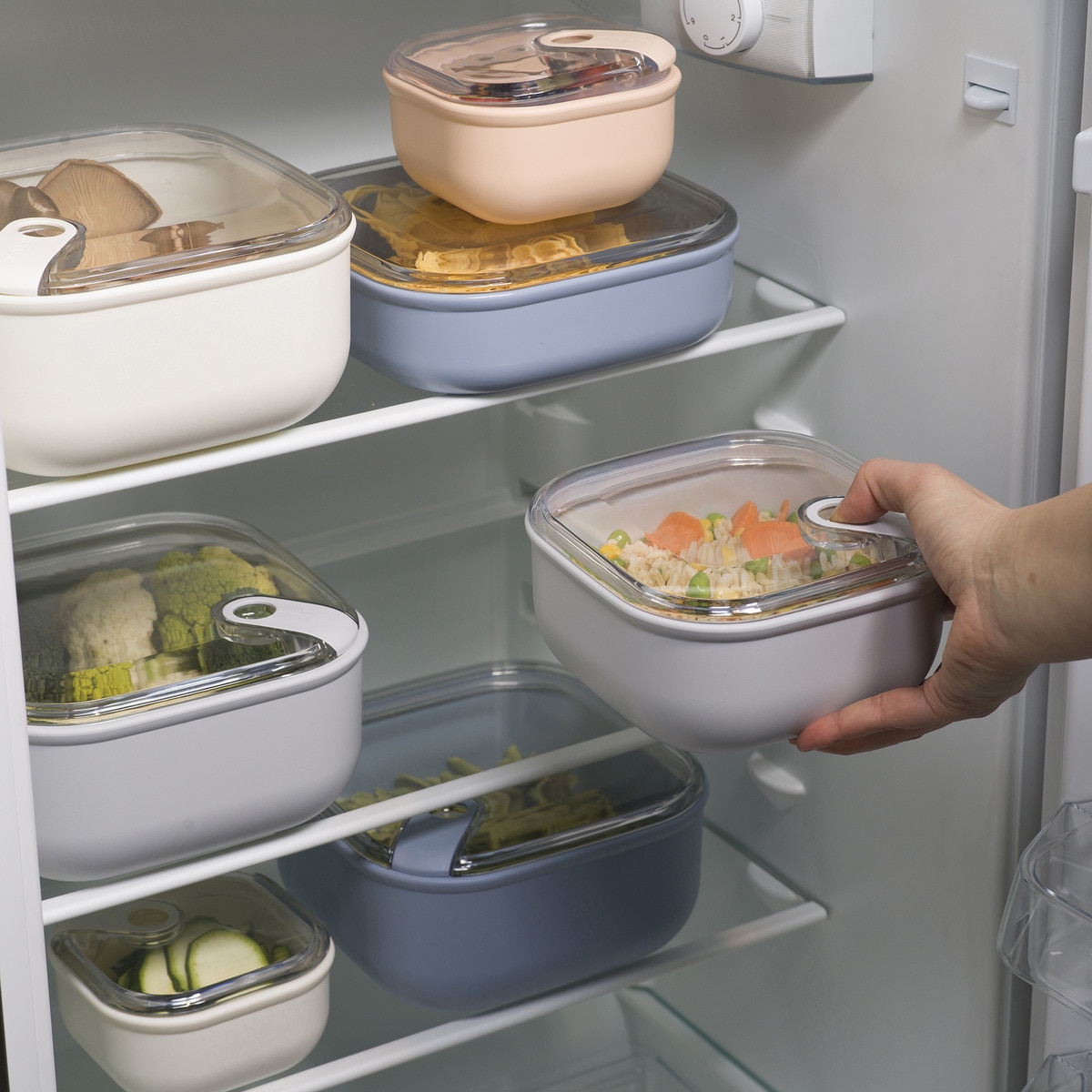 Recipiente Hermético Quadrado Pull Box Rosa-3