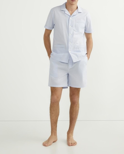 Imagen 0 de Pijama corto de hombre de rayas popelín