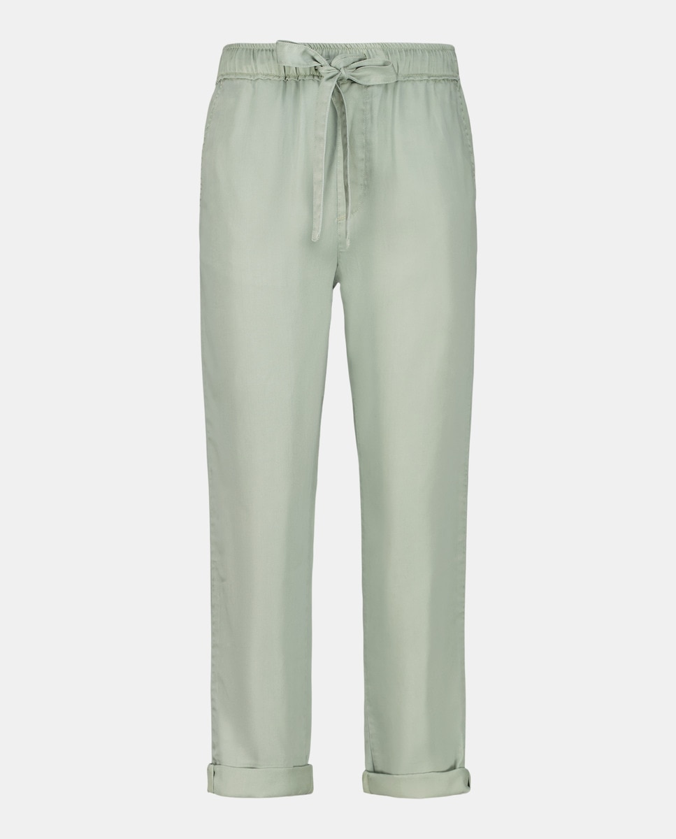 Pantalón mujer bajo vuelta Verde-4
