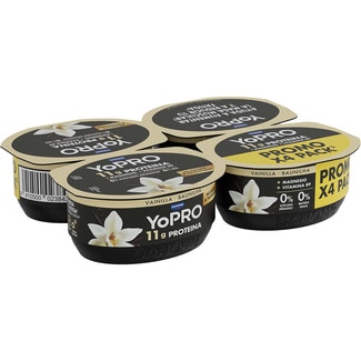 proteínas sabor vainilla desnatado 0% m.g. 0% azúcares añadidos pack 4 unidades 120 g - Danone Yopro