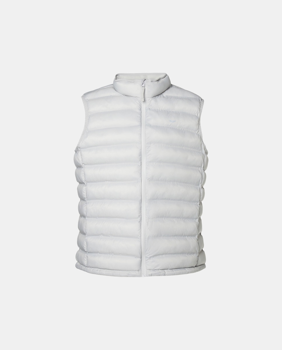 Colete Acolchoado com Penugem Light Cinzento-claro-4