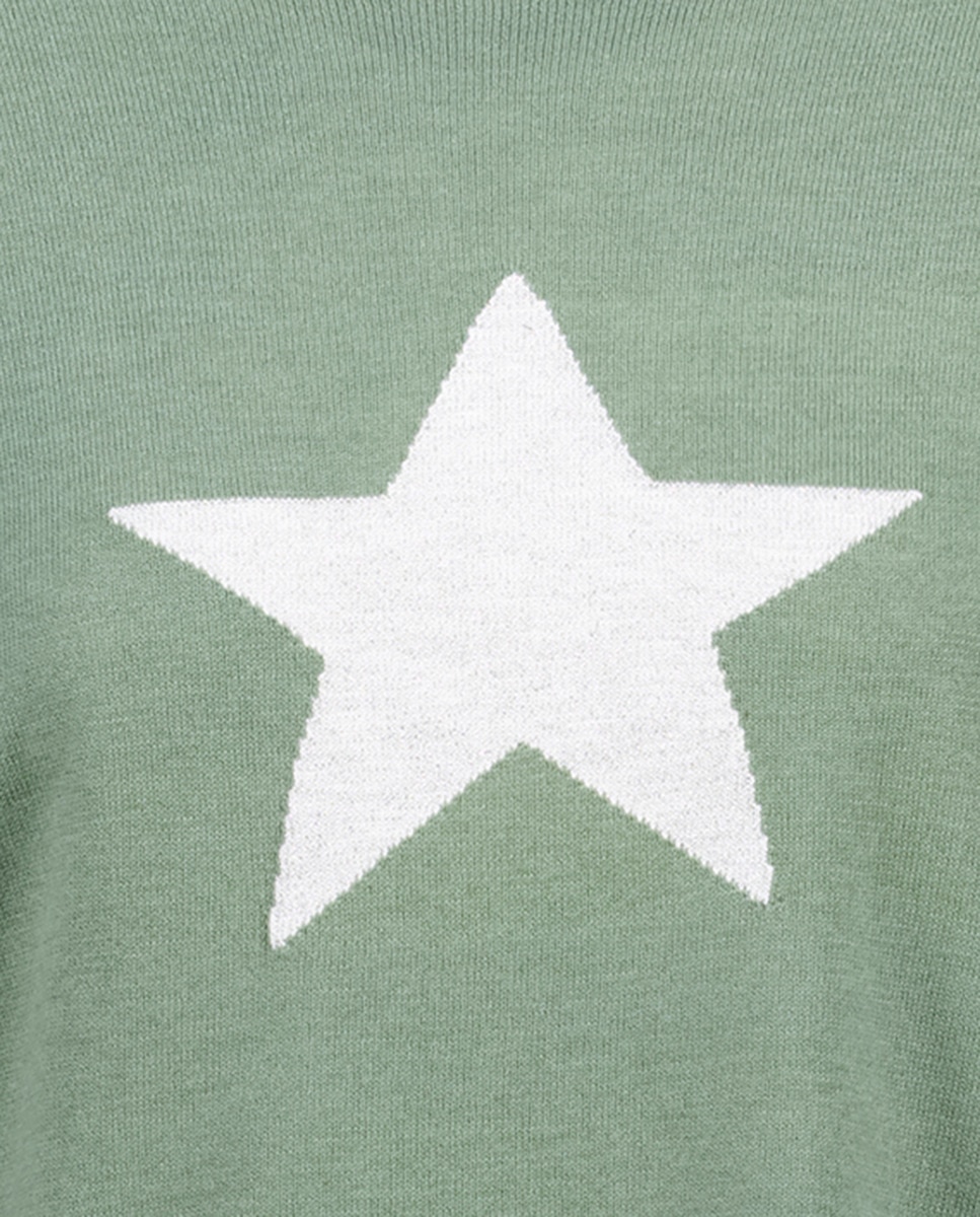 Camisola de malha com decote redondo e manga comprida Sabão-5