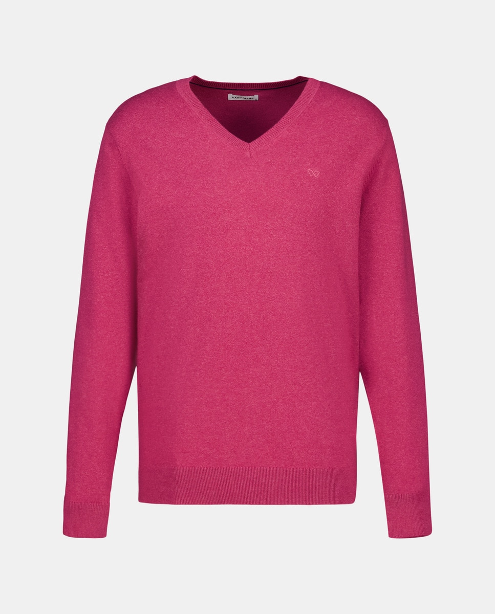 Camisola de Malha com Decote em Bico Cereja-4