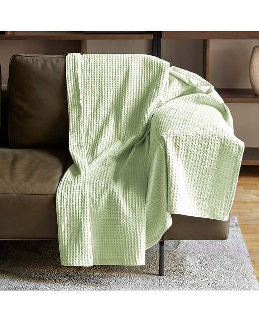 Imagen 0 de Plaid Banús color Menta. 140x190 cm