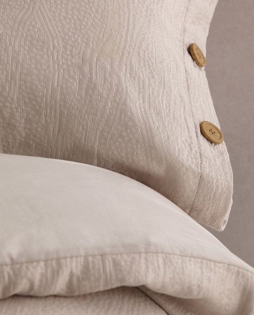 Imagen 0 de Dúo de funda nórdica de algodón Dunes natural. Cama de 135/140 cm