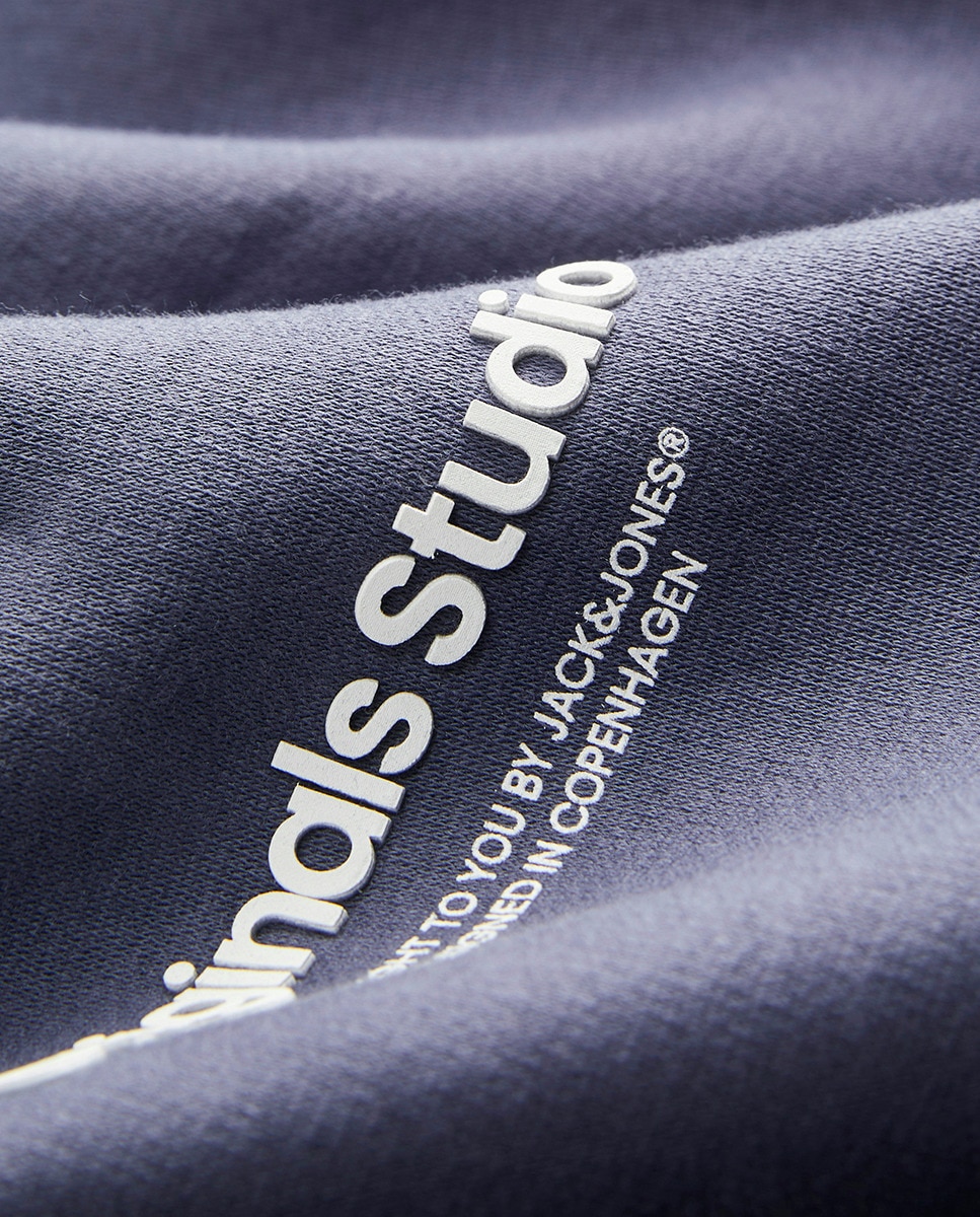 Sweatshirt com Meio Fecho de Correr Azul-9