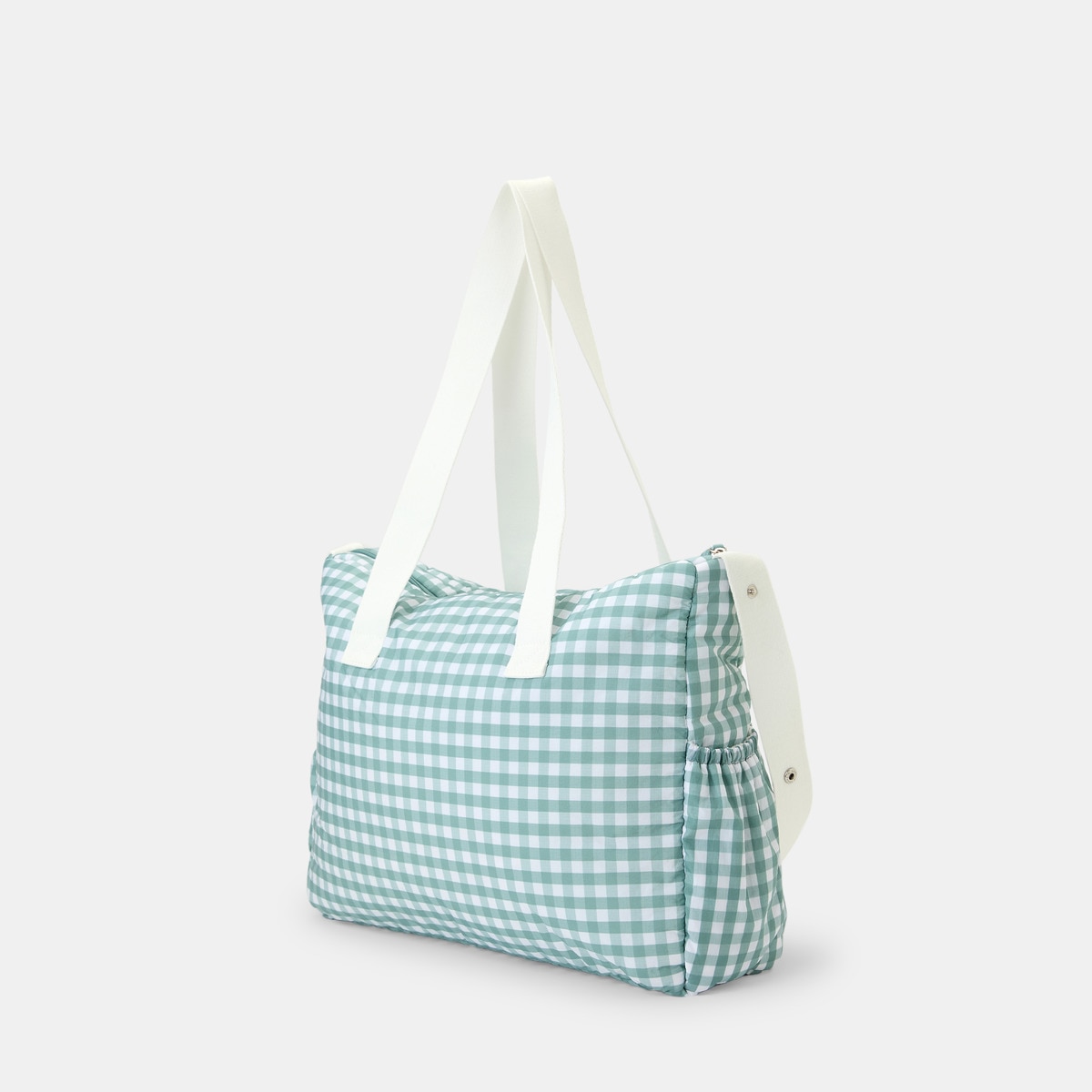 Bolsa Cotton Juice Baby Home enxoval vichy Verde Azeitona-2
