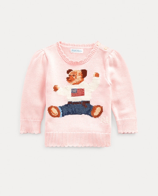 Imagen 0 de Jersey de bebé niña de algodón con Polo Bear